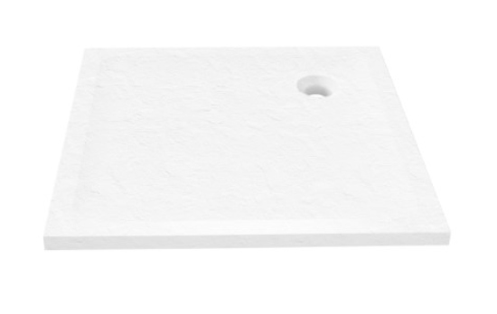 New Trendy Mild Stone Brodzik Akrylowy Kwadratowy 80x80x4,5 Biały (B-0541)